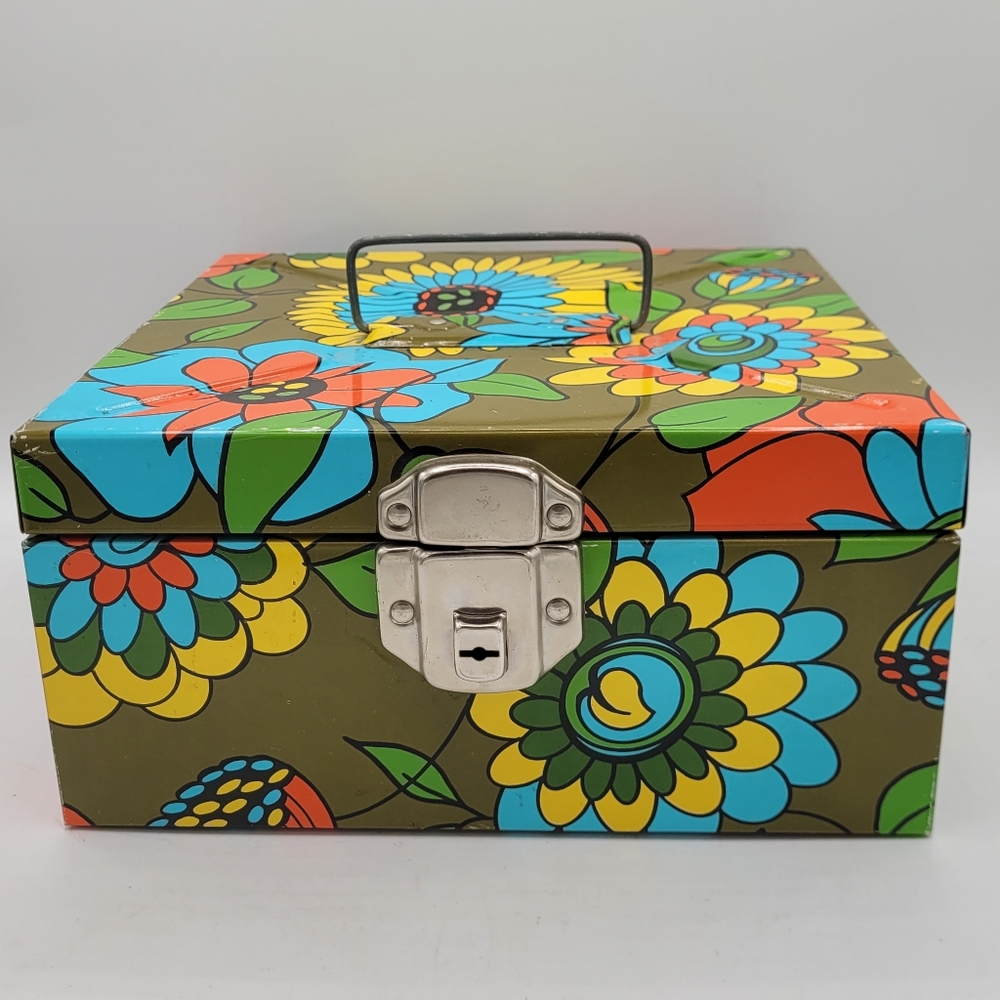 Vintage Multicolor Floral Storage Box